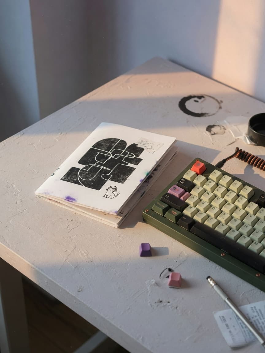 An open notebook and a pen